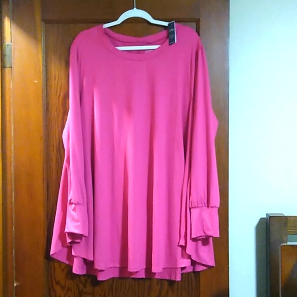 Women's Lane Bryant pink long sleeved top size 26/28